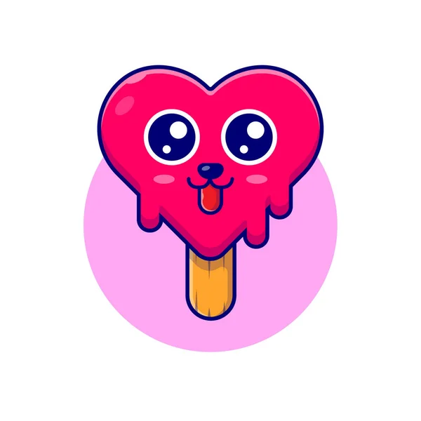 Sorvete Bonito Bonito Popsicle Cartoon Vector Ilustração Ícone Conceito Ícone — Vetor de Stock