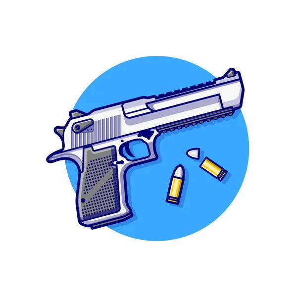 Pistola Com Balas Cartoon Vector Icon Ilustração Símbolo Objeto Ícone —  Vetores de Stock
