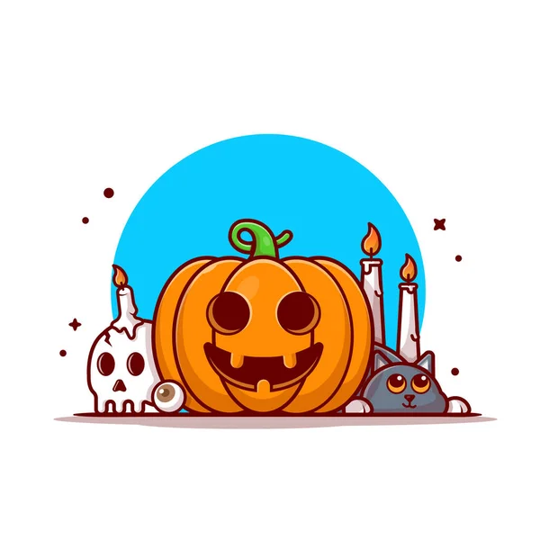 Premium Vector  Cute pumpkin cat halloween cartoon mascot doodle art hand  drawn concept vector kawaii icon illustration