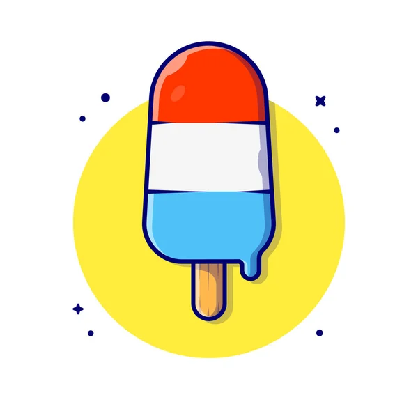 Popsicle Cartoon Vector Icon Illustration Food Drink Icon Concept Isolated — Stock Vector
