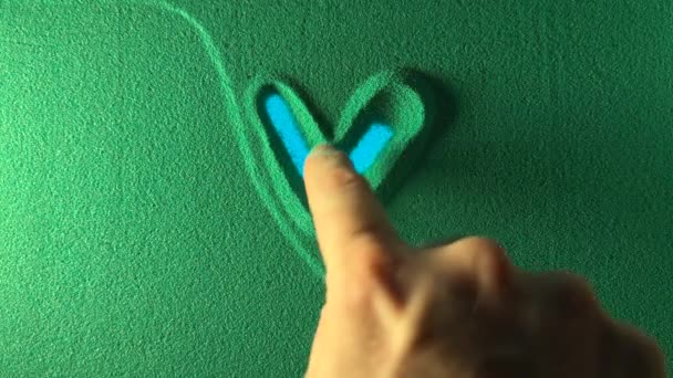 Desenho Mão Símbolo Moeda Iene Areia Verde Mão Masculina Escreve — Vídeo de Stock