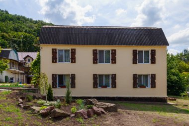 4 Temmuz 2021 Soroca Moldova, tatil misafirhanesi. Editör kullanımı için. Arkaplan