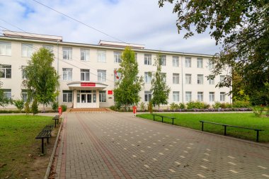 18 Eylül 2021 Corgeuti Moldova tipik bir köy okuludur. Editör kullanımı için. Arkaplan