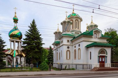 28 Mayıs 2021 Balti Moldova Ortodoks Kilisesi. İllüstrasyon başyazısı. Metin için kopyalama alanı olan arkaplan