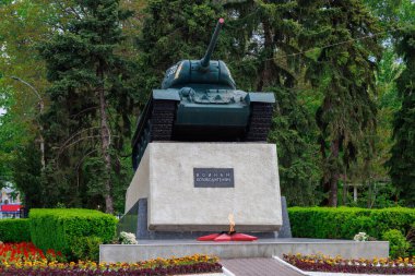 20 Mayıs 2021 Balti Moldova Şehri sokağı. İllüstrasyon başyazısı. Şehrin tanınabilir turistik manzarası. Metin için kopyalama alanı olan arkaplan