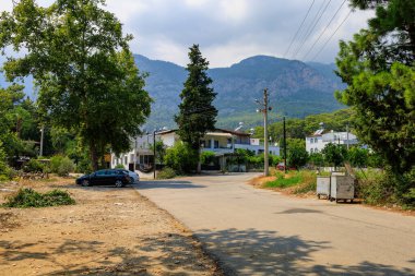 Mountain rural tourist village. August 7, 2022 Beldibi Antalya province, Kemer region Turkey.