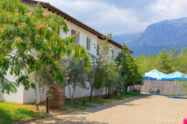 House Museum of Olive Oil. Attraction for tourists in travel. Illustrative editorial. August 9, 2022 Kuzdere, Antalya Province, Turkey