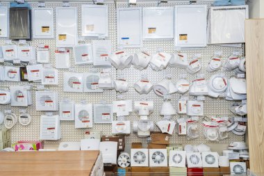 Elements of the ventilation and exhaust system. Goods in a building materials store. June 24, 2022 Beltsy Moldova.
