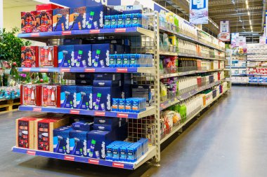 Personal care products in the supermarket. Illustrative editorial. February 10, 2022 Balti Moldova