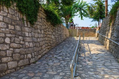 Exit from the church of St. Nicholas, a Christian shrine. August 10, 2022 Demre, Antalya province, Turkey.