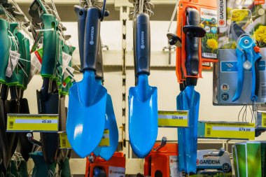 Hand shovels for the garden. February 17, 2022 Beltsy Moldova.