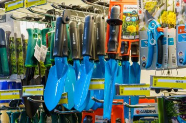 Hand shovels for the garden. February 17, 2022 Beltsy Moldova.