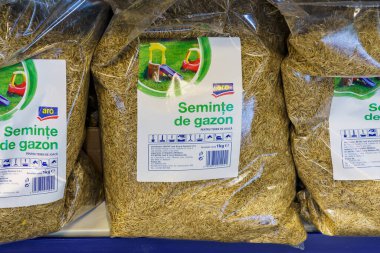 Lawn seeds. Gardening of a personal plot. February 17, 2022 Beltsy Moldova.