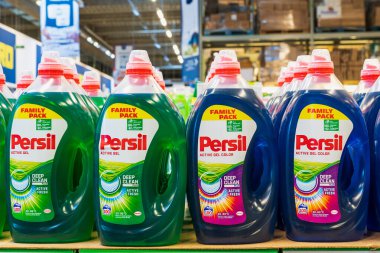 Liquid powder Persil. Department of cleanliness in the supermarket. October 11, 2022 Beltsy Moldova.