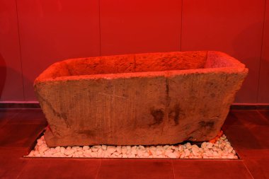 Historical antique tools in the olive museum. Illustrative editorial. August 9, 2022 Kuzdere, Antalya Province, Turkey