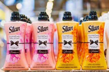 Fabric softener Silan. Department of cleanliness in the supermarket. October 11, 2022 Beltsy Moldova.