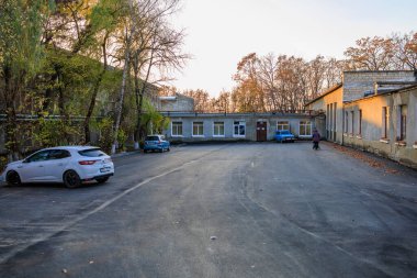 Repair of intra-yard or intra-quarter roads, background. November 3, 2022 Beltsy Moldova