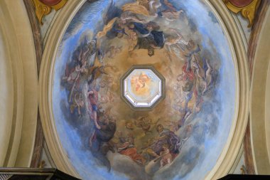 August 22, 2022 Prague, Czech Republic. Medieval vintage interiors in Prague Castle. Background with selective focus and copy space for text