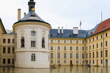 August 23, 2022 Prague, Czech Republic. Church of Saints Peter and Paul. Background with selective focus and copy space for text