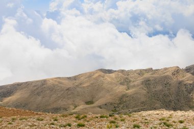 Very beautiful view from the top of Mount Tahtali or Olympos of the Kemer district of Antalya province in Turkey. A popular tourist spot for sightseeing and skydiving. Background or landscape