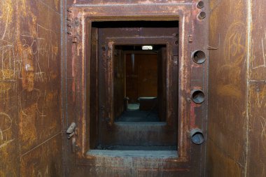 June 5, 2022 Olishkany Moldova. Anti-nuclear secret bunker of the USSR. Abandoned military facility 1180. Alternate command post