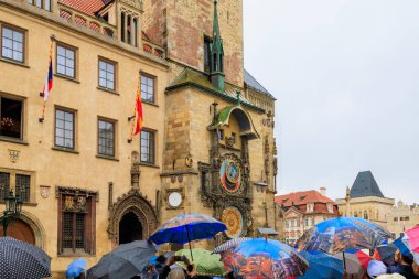 August 24, 2022 Prague, Czech Republic. Recognizable for tourists view of the city. Background with selective focus and copy space for text