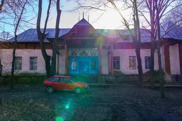 2022年2月14日 摩尔多瓦库赫鲁迪 新闻的编辑背景 旧的历史庄园 — 图库照片
