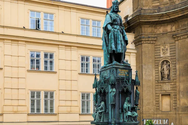 Серпня 2022 Року Прага Чехія Стародавня Скульптура Міської Архітектури Тло — стокове фото
