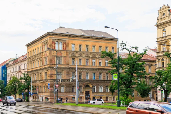 Augusti 2022 Prag Tjeckien Gatuvy Över Den Gamla Staden Prag — Stockfoto