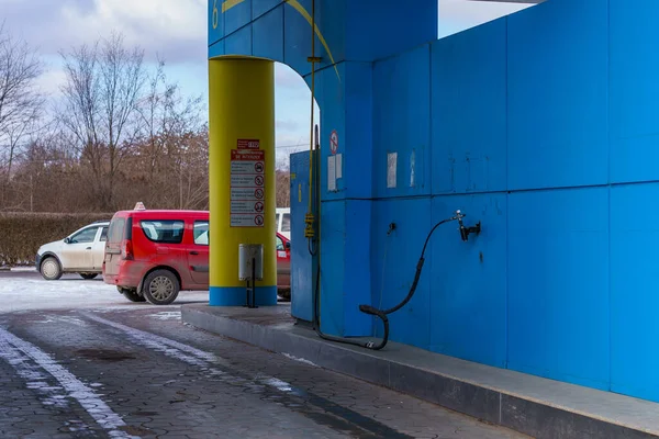 Січня 2022 Року Балті Молдова Газова Станція Метаном Редакція Новин — стокове фото