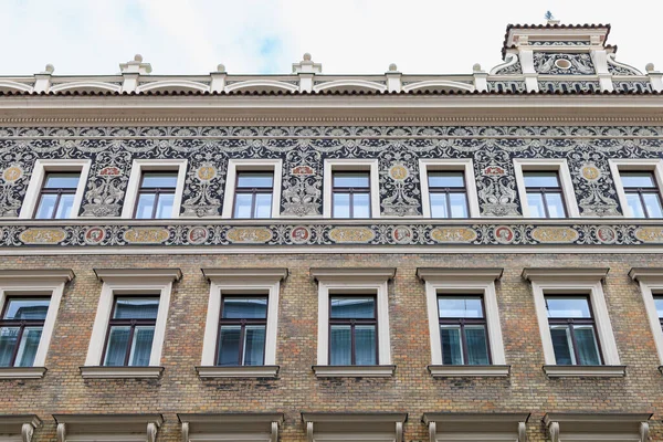 Sierpnia 2022 Praga Czechy Domy Starej Klasycznej Architektury Europejskiej Tło — Zdjęcie stockowe