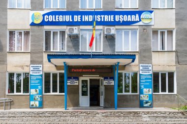 17 Mayıs 2022 Balti Moldova. Eyalet Işık Endüstrisi Üniversitesi. İllüstrasyon başyazısı. Arkaplan