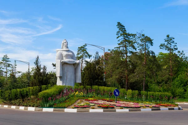 stock image May 20, 2022 Balti Moldova. Monument to Moldovan hospitality. Welcome. Illustrative editorial. Background