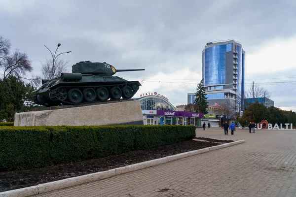 February 2022 Balti Moldova Recognizable View Tourists Central Part City — Foto Stock