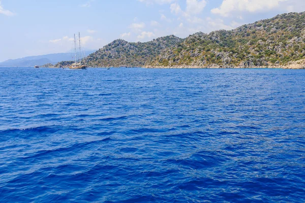 Augustus 2022 Demre Provincie Antalya Turkije Jachten Voor Middellandse Zee — Stockfoto