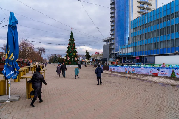 Січня 2022 Року Балті Молдова Центральна Площа Міста Редакції — стокове фото