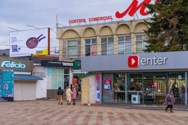 January 14, 2022 Balti Moldova. Central city square. For editorial use