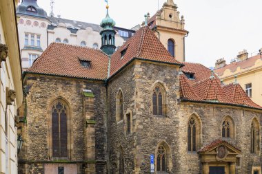 August 25, 2022 Prague, Czech Republic. Recognizable for tourists view of the city. Background with selective focus and copy space for text