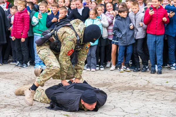 stock image September 23, 2022 Balti Moldova. Illustrative editorial background. SWAT showcase their skills in security drills