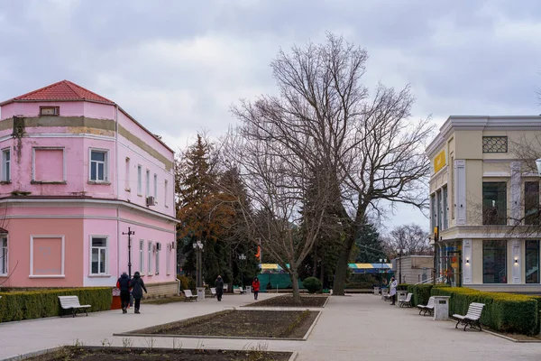 Февраля 2022 Года Бельцы Молдова Узнаваемый Вид Туристов Центральной Части — стоковое фото