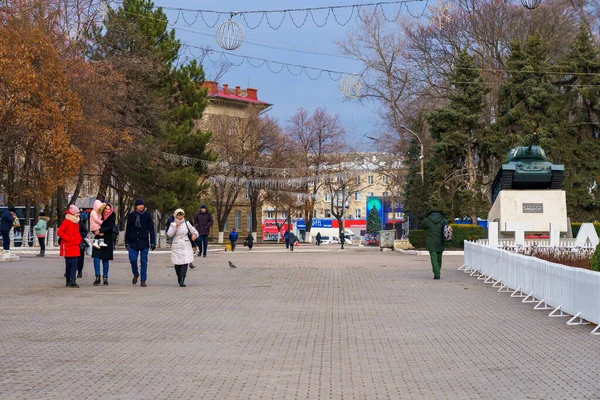 Января 2022 Года Бельцы Молдова Центральная Площадь Редакционного Использования — стоковое фото