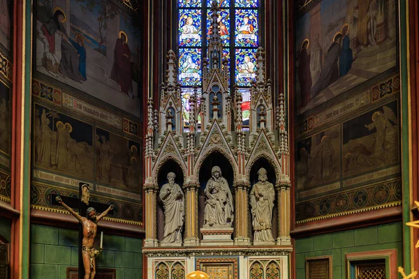 August 2022 Prague Czech Republic Interior Gothic Catholic Cathedral Vitus — Stock Photo, Image
