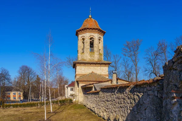 February 2022 Cuhurestii Moldova Editorial Background News Ancient Stone Church — Zdjęcie stockowe