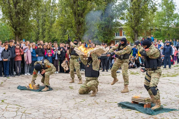 stock image September 23, 2022 Balti Moldova. Illustrative editorial background. SWAT showcase their skills in security drills