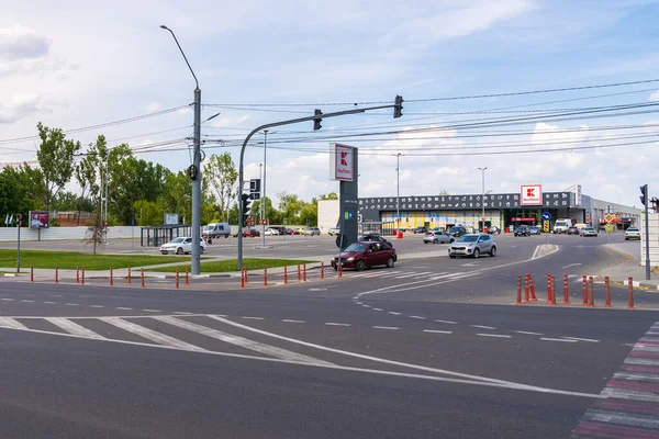Juillet 2022 Beltsy Moldavie Éditorial Illustratif Entrée Sur Territoire Supermarché — Photo