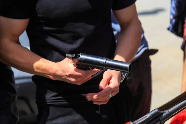 2022 몰도바 실례적 훈련을 학생들의 무기를 — 스톡 사진