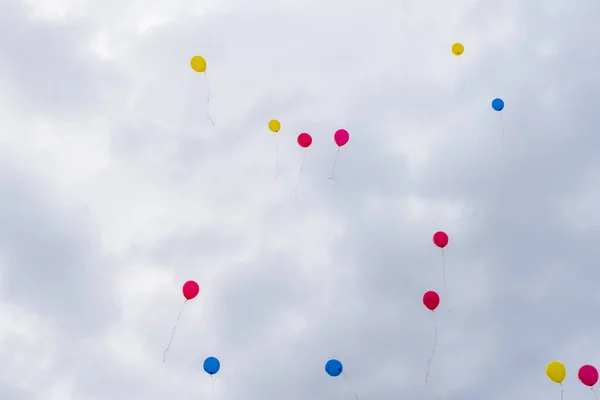 Balloons Released Sky Holiday — Foto Stock