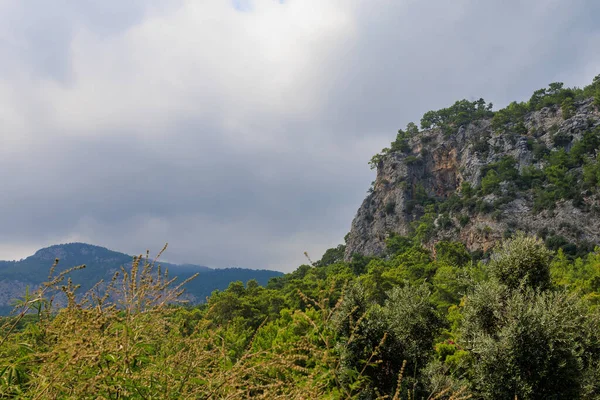 Montañas Turcas Tauro Región Kemer Provincia Antalya Fondo Con Espacio — Foto de Stock