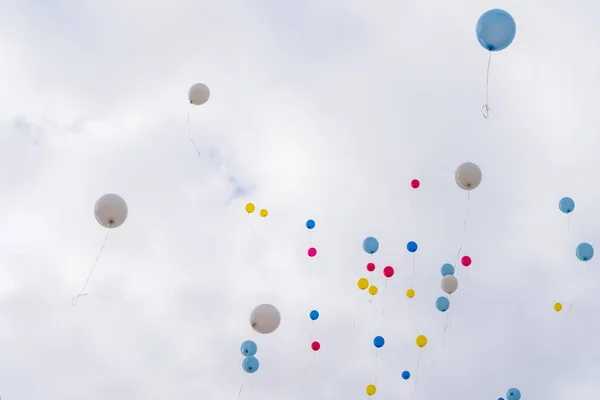 Balloons Released Sky Holiday — Foto Stock