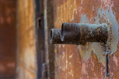 Barınağın içi. Terk edilmiş gizli nükleer sığınak. Soğuk Savaş Komuta Merkezi, nesne 1180. Seçici odaklı arkaplan